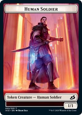 Human Soldier Token (005) - Ikoria: Lair of Behemoths Magic: The Gathering trading card