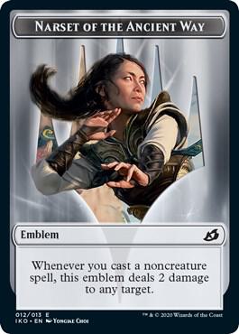 Emblem - Narset of the Ancient Way - Ikoria: Lair of Behemoths Magic: The Gathering trading card