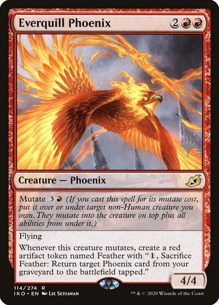 Everquill Phoenix trading card from Promo Pack: Ikoria Everquill Phoenix - Promo Pack: Ikoria Magic: The Gathering trading card