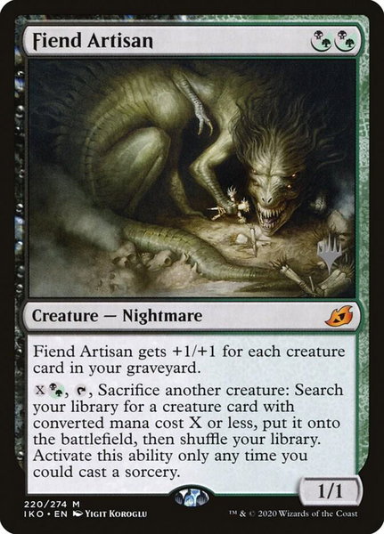 Fiend Artisan trading card from Promo Pack: Ikoria Fiend Artisan - Promo Pack: Ikoria Magic: The Gathering trading card