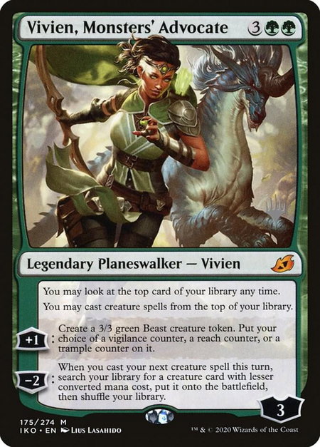 Vivien, Monsters' Advocate - Promo Pack: Ikoria Magic: The Gathering trading card
