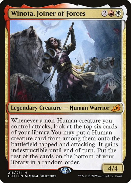 Winota, Joiner of Forces - Promo Pack: Ikoria Magic: The Gathering trading card