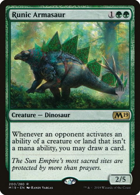 Runic Armasaur - Promo Pack: Ikoria Magic: The Gathering trading card
