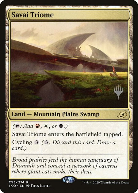 Savai Triome - Promo Pack: Ikoria Magic: The Gathering trading card