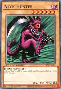 Neck Hunter - Speed Duel Decks: Twisted Nightmares (SS05) #SS05-ENA02 - Common / Short Print YuGiOh Trading Card