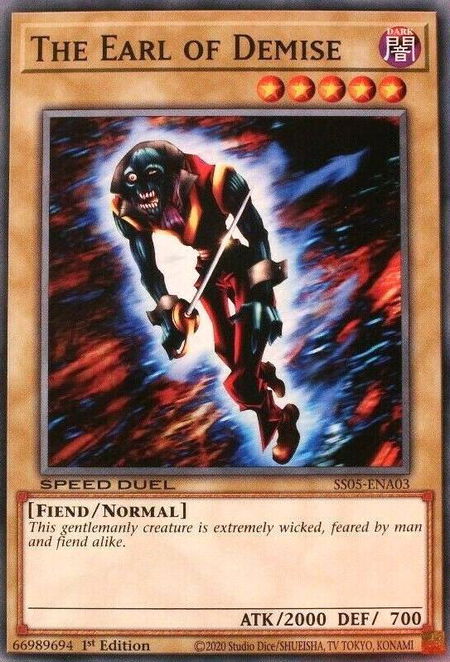 The Earl of Demise - Speed Duel Decks: Twisted Nightmares YuGiOh trading card