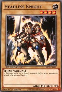 Headless Knight - Speed Duel Decks: Twisted Nightmares (SS05) #SS05-ENA07 - Common / Short Print YuGiOh Trading Card
