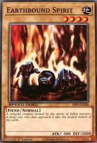 Earthbound Spirit - Speed Duel Decks: Twisted Nightmares (SS05) #SS05-ENA08 - Common / Short Print YuGiOh Trading Card
