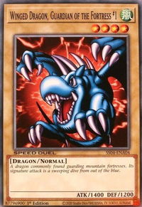 Winged Dragon, Guardian of the Fortress #1 - Speed Duel Decks: Match of the Millennium (SS04) #SS04-ENA04 - Common / Short Print YuGiOh Trading Card