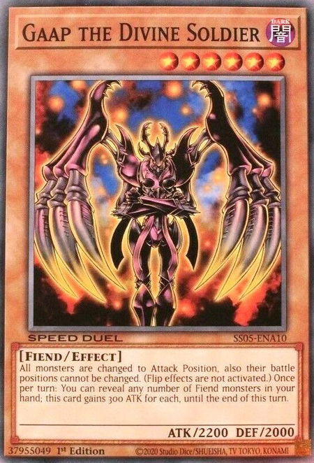 Gaap the Divine Soldier - Speed Duel Decks: Twisted Nightmares YuGiOh trading card