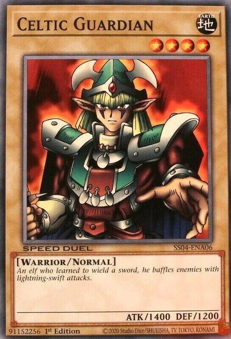 Celtic Guardian - Speed Duel Decks: Match of the Millennium YuGiOh trading card