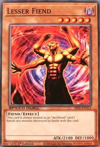 Lesser Fiend - Speed Duel Decks: Twisted Nightmares (SS05) #SS05-ENA13 - Common / Short Print YuGiOh Trading Card