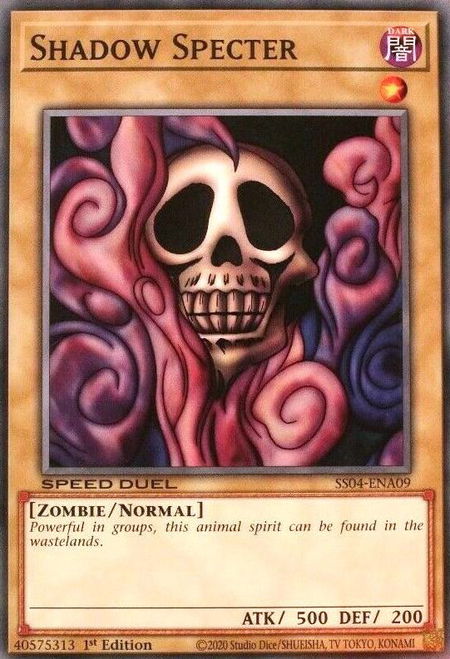 Shadow Specter trading card from Speed Duel Decks: Match of the Millennium Shadow Specter - Speed Duel Decks: Match of the Millennium YuGiOh trading card