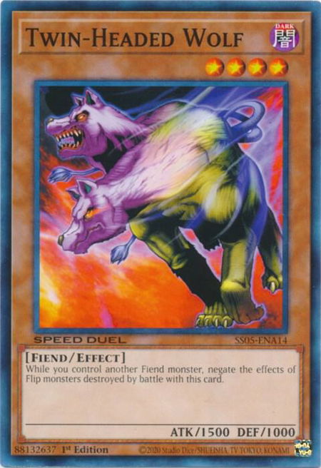 Twin-Headed Wolf - Speed Duel Decks: Twisted Nightmares YuGiOh trading card