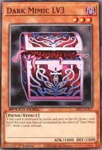 Dark Mimic LV3 - Speed Duel Decks: Twisted Nightmares (SS05) #SS05-ENA17 - Common / Short Print YuGiOh Trading Card