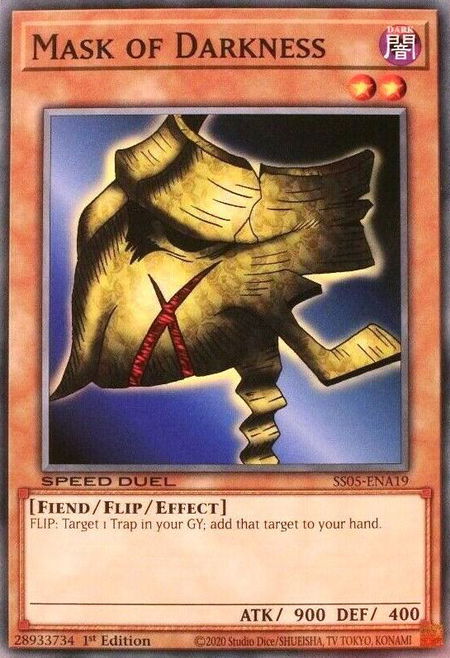 Mask of Darkness - Speed Duel Decks: Twisted Nightmares YuGiOh trading card
