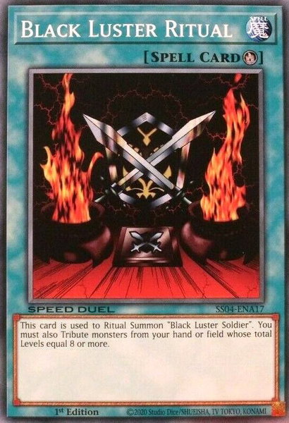 Black Luster Ritual trading card from Speed Duel Decks: Match of the Millennium Black Luster Ritual - Speed Duel Decks: Match of the Millennium YuGiOh trading card