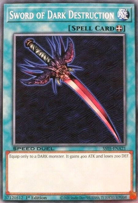 Sword of Dark Destruction - Speed Duel Decks: Twisted Nightmares YuGiOh trading card