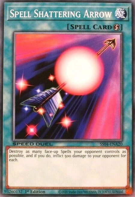 Spell Shattering Arrow - Speed Duel Decks: Match of the Millennium YuGiOh trading card
