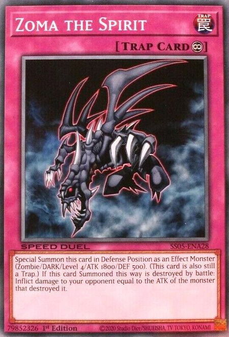 Zoma the Spirit - Speed Duel Decks: Twisted Nightmares YuGiOh trading card