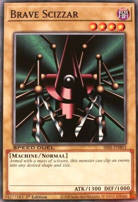Brave Scizzar - Speed Duel Decks: Twisted Nightmares YuGiOh trading card
