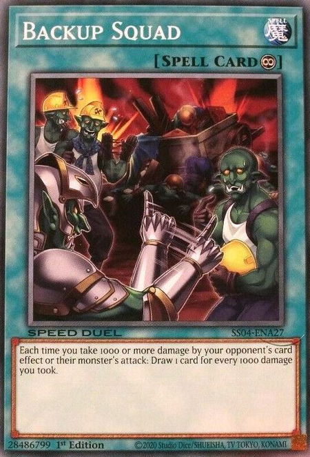 Backup Squad - Speed Duel Decks: Match of the Millennium YuGiOh trading card