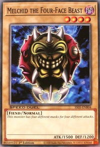 Melchid the Four-Face Beast - Speed Duel Decks: Twisted Nightmares (SS05) #SS05-ENB04 - Common / Short Print YuGiOh Trading Card