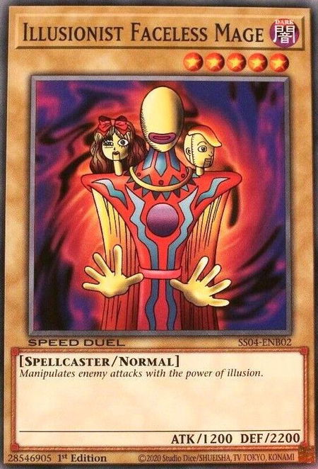Illusionist Faceless Mage - Speed Duel Decks: Match of the Millennium YuGiOh trading card