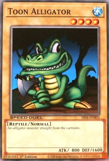 Toon Alligator - Speed Duel Decks: Match of the Millennium YuGiOh trading card