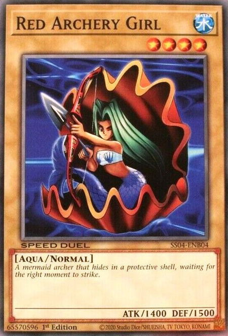 Red Archery Girl - Speed Duel Decks: Match of the Millennium YuGiOh trading card
