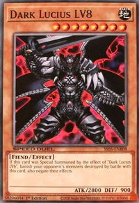 Dark Lucius LV8 - Speed Duel Decks: Twisted Nightmares (SS05) #SS05-ENB08 - Common / Short Print YuGiOh Trading Card