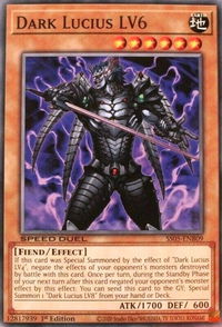 Dark Lucius LV6 - Speed Duel Decks: Twisted Nightmares (SS05) #SS05-ENB09 - Common / Short Print YuGiOh Trading Card