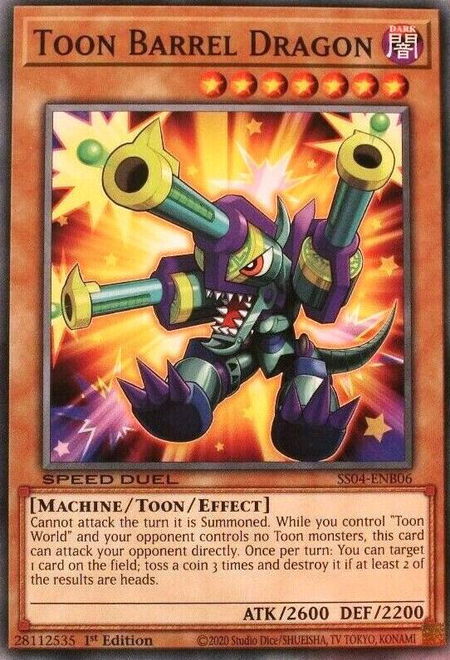 Toon Barrel Dragon - Speed Duel Decks: Match of the Millennium YuGiOh trading card