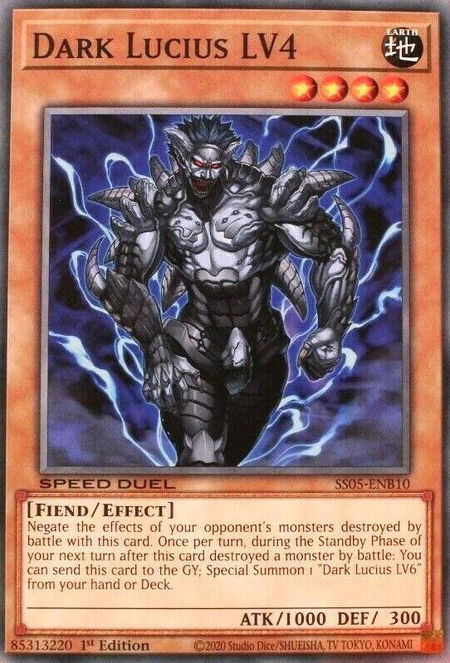 Dark Lucius LV4 - Speed Duel Decks: Twisted Nightmares YuGiOh trading card