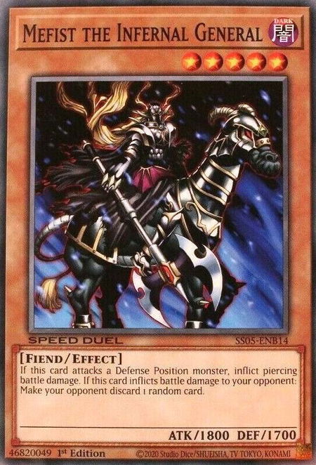Mefist the Infernal General - Speed Duel Decks: Twisted Nightmares YuGiOh trading card