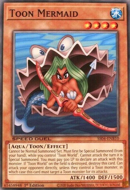 Toon Mermaid - Speed Duel Decks: Match of the Millennium YuGiOh trading card