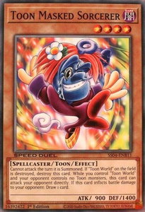 Toon Masked Sorcerer - Speed Duel Decks: Match of the Millennium (SS04) #SS04-ENB11 - Common / Short Print YuGiOh Trading Card