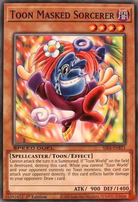 Toon Masked Sorcerer - Speed Duel Decks: Match of the Millennium YuGiOh trading card