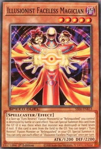 Illusionist Faceless Magician - Speed Duel Decks: Match of the Millennium (SS04) #SS04-ENB13 - Common / Short Print YuGiOh Trading Card
