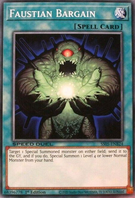 Faustian Bargain - Speed Duel Decks: Twisted Nightmares YuGiOh trading card