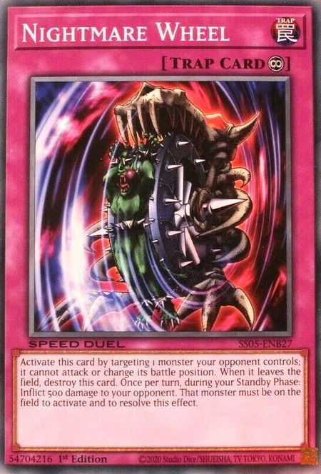 Nightmare Wheel - Speed Duel Decks: Twisted Nightmares YuGiOh trading card