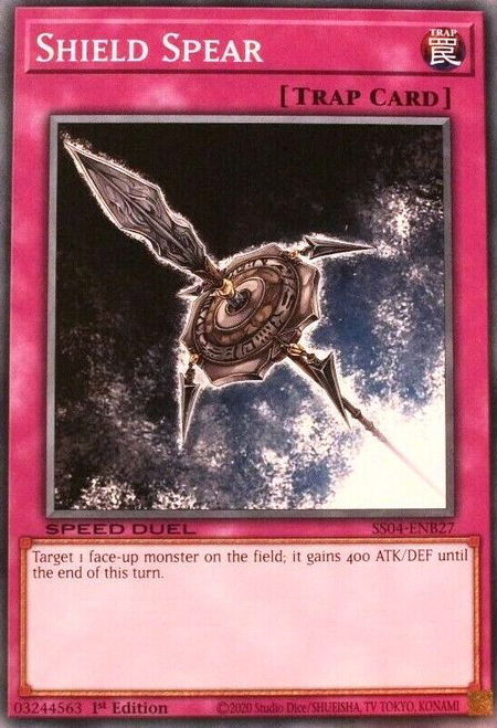 Shield Spear - Speed Duel Decks: Match of the Millennium YuGiOh trading card