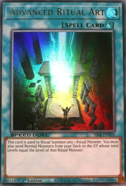 Advanced Ritual Art trading card from Speed Duel Decks: Match of the Millennium Advanced Ritual Art - Speed Duel Decks: Match of the Millennium YuGiOh trading card
