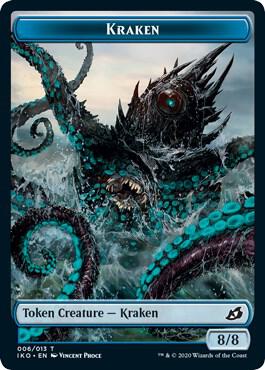 Kraken // Human Soldier (005) Double-Sided Token - Ikoria: Lair of Behemoths Magic: The Gathering trading card