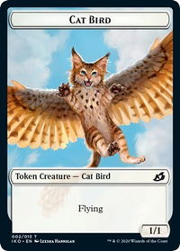 Cat Bird // Human Soldier (004) Double-Sided Token - Ikoria: Lair of Behemoths (IKO) #2 // 4 - Token Magic: The Gathering Trading Card