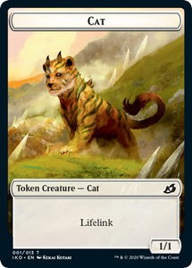 Cat // Human Soldier (003) Double-Sided Token - Ikoria: Lair of Behemoths (IKO) #1 // 3 - Token Magic: The Gathering Trading Card