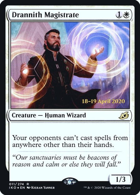 Drannith Magistrate - Prerelease Cards Magic: The Gathering trading card