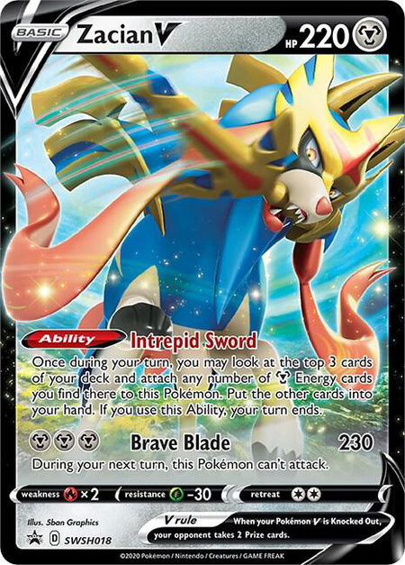 Zacian V - SWSH018 - SWSH: Sword & Shield Promo Cards Pokémon trading card