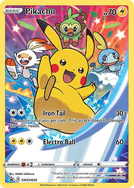 Pikachu - SWSH020 - SWSH: Sword & Shield Promo Cards Pokémon trading card