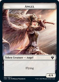 Angel // Elemental (010) Double-Sided Token - Commander 2020 (C20) #1 // 10 - Token Magic: The Gathering Trading Card